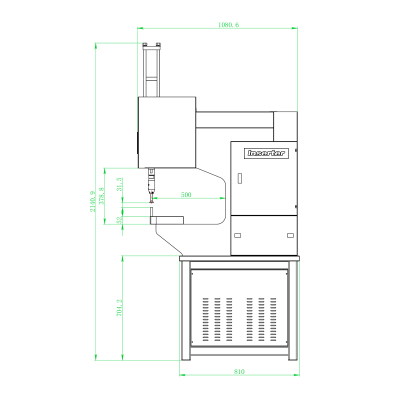 820A Obergesenk-Nietmaschine mit hin- und hergehendem Hub von 100 mm und 8 Tonnen